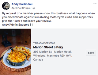 Illustration for article titled Canadian Hells Angels Terrorize Hotel by Posting 1-Star Reviews